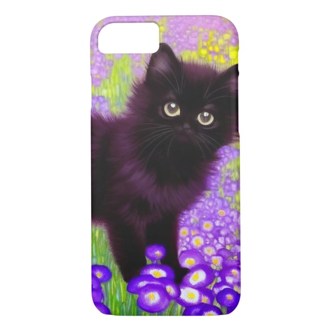 Funda De Case-Mate Para iPhone Gustav Klimt Black Kitten (Reverso)