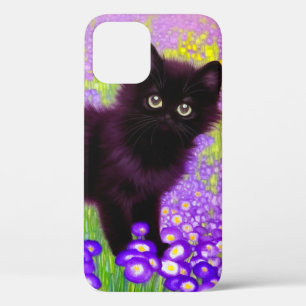 Funda Para iPhone 12 Gustav Klimt Black Kitten