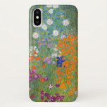 Funda Para iPhone X Gustav Klimt Flor Jardín Naturaleza<br><div class="desc">Un bonito cuadro del jardín,  un cuadro clásico de Gustav Klimt,  llamado Cottage Garden,  o Bauergarten,  1907,  que se encuentra cerca de un jardín de flores,  un cuadro de flores de colores.</div>