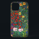 Funda Para iPhone 12 Gustav Klimt Flower Garden<br><div class="desc">Estuche para iPhone con el jardín de la granja petrolera de Gustav Klimt con girasoles (1907). Un bonito jardín de girasoles y exquisitos flores azules,  rojas,  violetas,  rosas y blancas. Un gran regalo para los amantes del arte Art Nouveau y austriaco.</div>