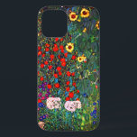 Funda Para iPhone 12 Gustav Klimt Flower Garden<br><div class="desc">Estuche para iPhone con el jardín de la granja petrolera de Gustav Klimt con girasoles (1907). Un bonito jardín de girasoles y exquisitos flores azules,  rojas,  violetas,  rosas y blancas. Un gran regalo para los amantes del arte Art Nouveau y austriaco.</div>