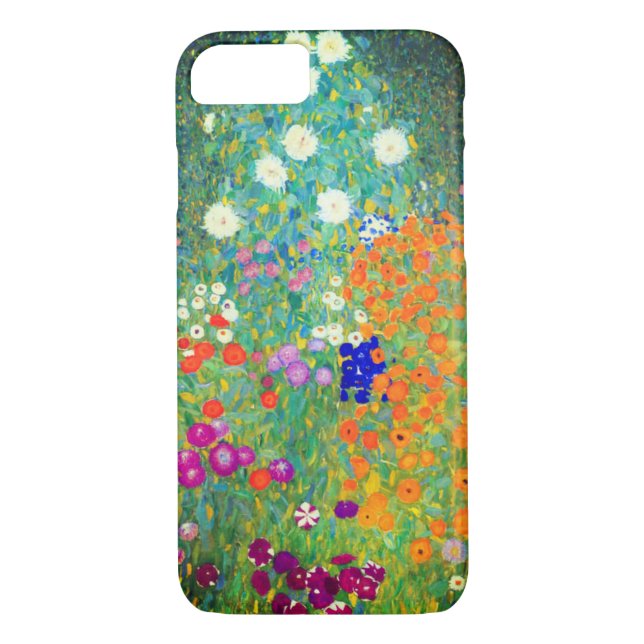 Funda De Case-Mate Para iPhone Gustav Klimt Flower Garden (Reverso)