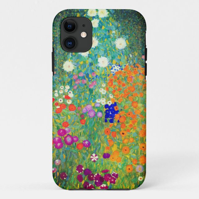 Funda De Case-Mate Para iPhone Gustav Klimt Flower Garden (Reverso)