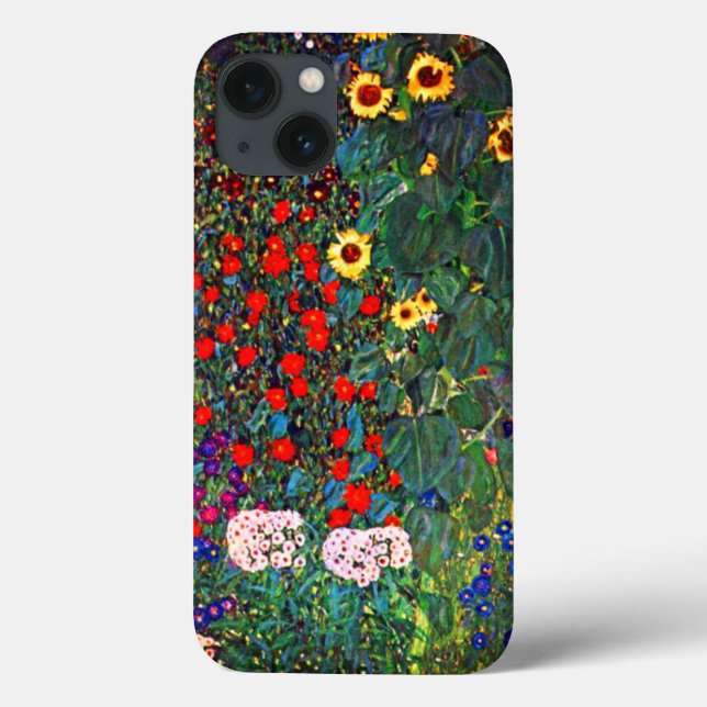 Funda De Case-Mate Para iPhone Gustav Klimt Flower Garden (Reverso)