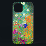 Funda Para iPhone 12 Gustav Klimt Flower Garden<br><div class="desc">Estuche para iPhone con el jardín de flores de pintura al óleo de Gustav Klimt (1906). Un bonito jardín de flores moradas,  rojas,  blancas,  azules y naranjas. Un gran regalo para los amantes del arte Art Nouveau y austriaco.</div>