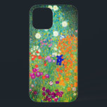 Funda Para iPhone 12 Gustav Klimt Flower Garden<br><div class="desc">Estuche para iPhone con el jardín de flores de pintura al óleo de Gustav Klimt (1906). Un bonito jardín de flores moradas,  rojas,  blancas,  azules y naranjas. Un gran regalo para los amantes del arte Art Nouveau y austriaco.</div>