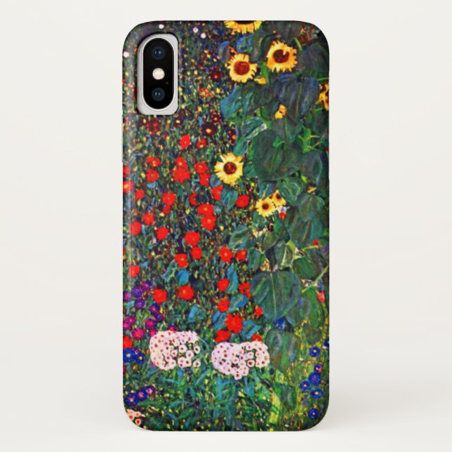 Funda De Case-Mate Para iPhone Gustav Klimt Flower Garden (Reverso)