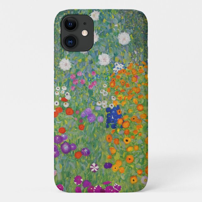 Funda De Case-Mate Para iPhone Gustav Klimt Flower Garden Vintage Art Nouveau (Reverso)