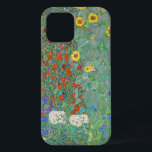 Funda Para iPhone 12 Gustav Klimt - Jardín de campo con girasoles<br><div class="desc">Jardín de campo con girasoles / Jardín de granja con girasoles - Gustav Klimt en 1905-1906</div>