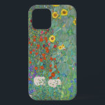 Funda Para iPhone 12 Gustav Klimt - Jardín de campo con girasoles<br><div class="desc">Jardín de campo con girasoles / Jardín de granja con girasoles - Gustav Klimt en 1905-1906</div>