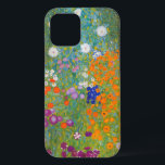 Funda Para iPhone 12 Gustav Klimt - Jardín de flores<br><div class="desc">Jardín de flores - Gustav Klimt en 1905-1907</div>