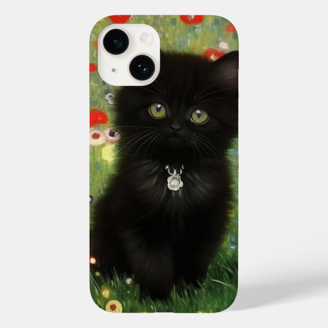 Funda De Case-Mate Para iPhone Gustav Klimt Kitten (Reverso )
