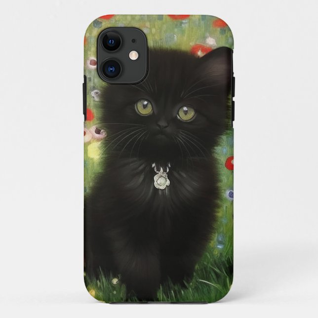 Funda De Case-Mate Para iPhone Gustav Klimt Kitten (Reverso)