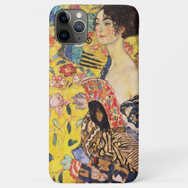Funda De Case-Mate Para iPhone Gustav Klimt Lady Con Ventilador (Reverso)