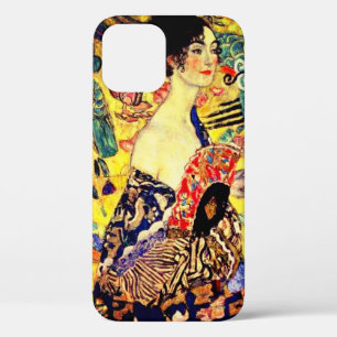Funda Para iPhone 12 Gustav Klimt Lady con ventilador
