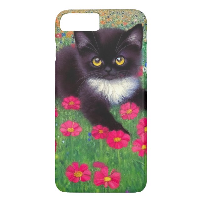 Funda De Case-Mate Para iPhone Gustav Klimt Tuxedo Cat (Reverso)
