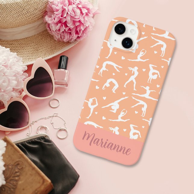 Funda De Case-Mate Para iPhone Gymnastic Peach Custom Name Girlie (Subido por el creador)