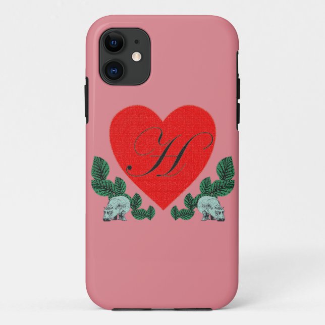 Funda De Case-Mate Para iPhone H en el corazón (Reverso)