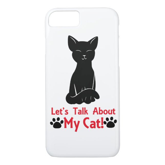 Funda De Case-Mate Para iPhone Hablemos de mi gato (Reverso)