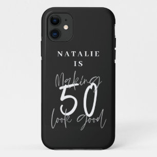 Funda Para iPhone 11 Hacer que 50 parezca un buen cumpleaños personaliz