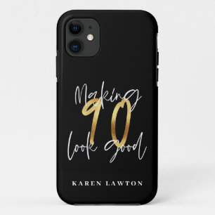 Funda Para iPhone 11 hacer que 90 parezca un buen oro moderno y un cump