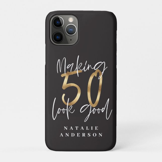 Funda De Case-Mate Para iPhone Haciendo que 50 parezca buena celebración de cumpl (Reverso)