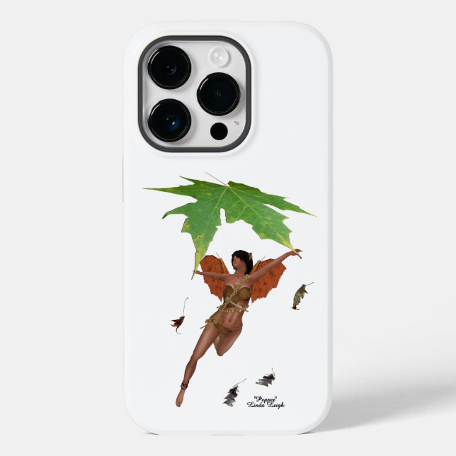 Funda De Case-Mate Para iPhone Hada Cuidada Con Alas Marrones Estuche Para Teléfo (Reverso )