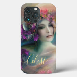 Funda Para iPhone 13 Pro Hada En La Acuarela Del Jardín De Flores