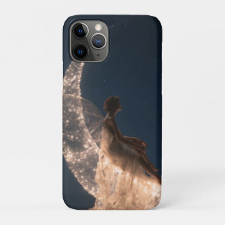 Funda Para iPhone 11 Pro Hada Etérea Sentada En Una Luna Creciente Brillant