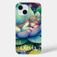 Hadas durmiendo en una flor personalizada
