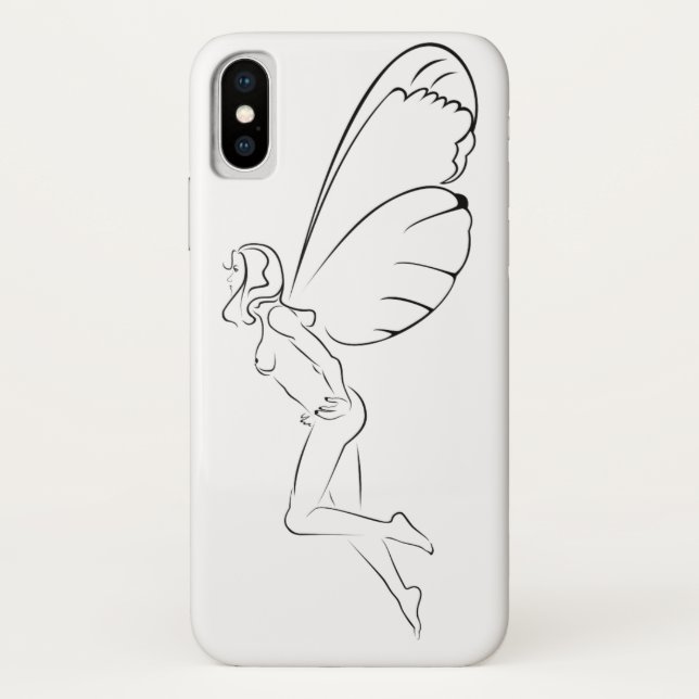 Funda De Case-Mate Para iPhone Hadas voladoras... (Reverso)