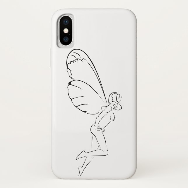 Funda De Case-Mate Para iPhone Hadas voladoras... (Reverso)