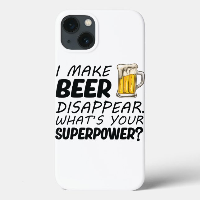 Funda De Case-Mate Para iPhone Hago que la cerveza desaparezca (Reverso)