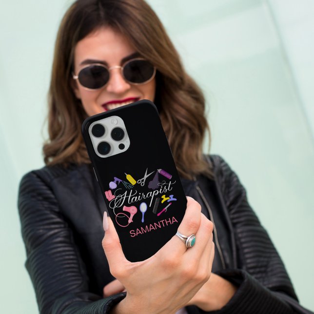 Funda De Case-Mate Para iPhone Hairapist Hairdresser Hair Stylist Barber Black (Subido por el creador)