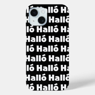 Funda Para iPhone 15 Halló islandés { Hello ) Idioma Íslenska