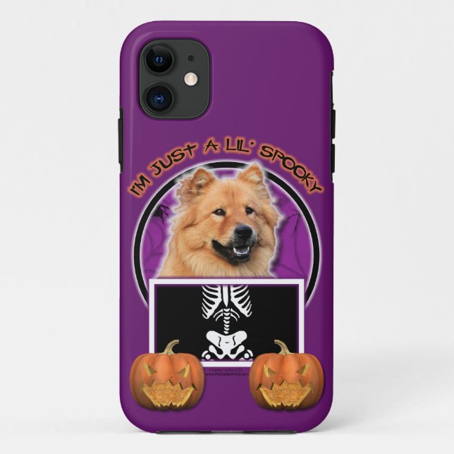 Funda De Case-Mate Para iPhone Halloween - apenas un Lil fantasmagórico - perro (Reverso)