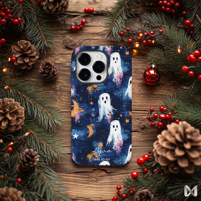Funda De Case-Mate Para iPhone Halloween artístico - Atrévete a volar fantasmas d (Subido por el creador)
