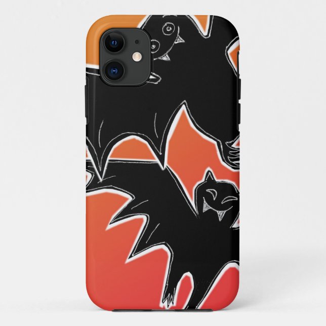 Funda De Case-Mate Para iPhone Halloween Bats (Reverso)