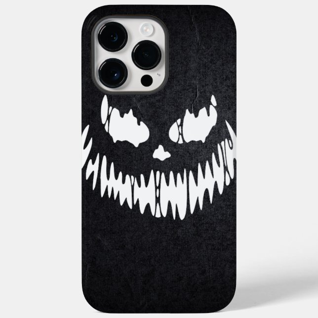 Funda De Case-Mate Para iPhone Halloween Black Grunge Horror (Reverso )