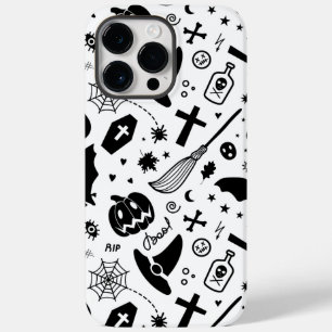 Funda Para iPhone 14 Pro Max De Case-Mate Halloween blanco y negro, espeluznante tradicional