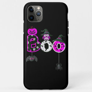 Funda Para iPhone 11 Pro Max Halloween Boo Owl Con Gorra De Brujas Spiders Chic