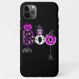 Funda Para iPhone 11 Pro Max Halloween Boo Owl Con Gorra De Brujas Spiders Chic