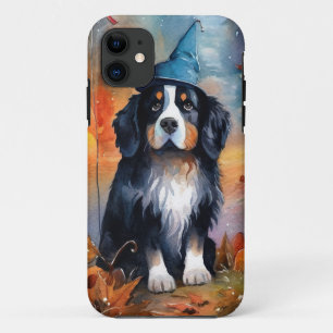 Funda Para iPhone 11 Halloween Boyero de Berna con Calabazas Espeluznan