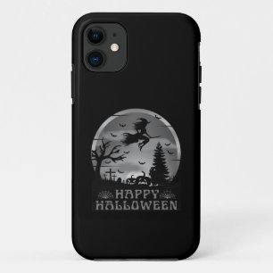 FUNDA PARA iPhone 11 HALLOWEEN BRUJA CEMENTERIO BLANCO Y NEGRO