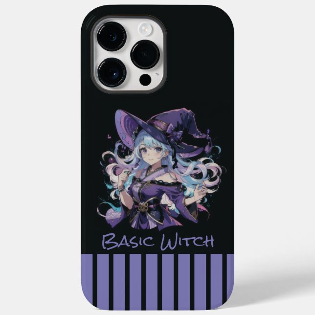 Funda De Case-Mate Para iPhone Halloween/Bruja/púrpura (Reverso )