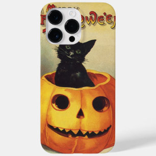 Funda Para iPhone 14 Pro Max De Case-Mate Halloween con moras de Ellen Clapsaddle, gato vint