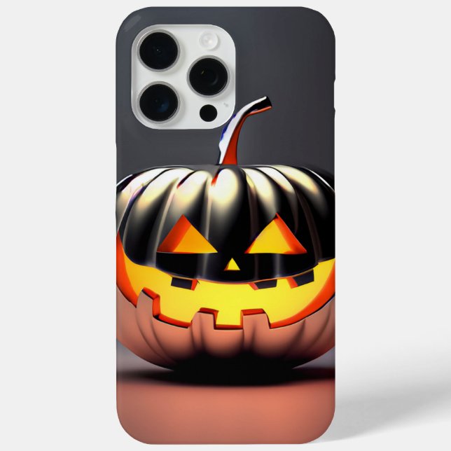 Funda De Case-Mate Para iPhone Halloween de calabaza brillante (Reverso )