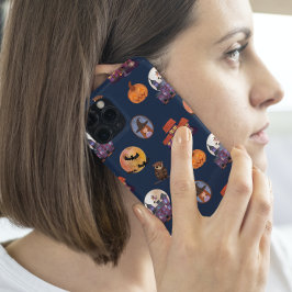 Funda Para iPhone 13 Pro Max Halloween de la luna de la pequeña bruja de la cas