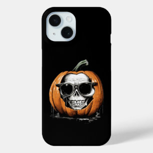 Funda Para iPhone 15 Halloween del cráneo deslumbrante de Jack O' Lante