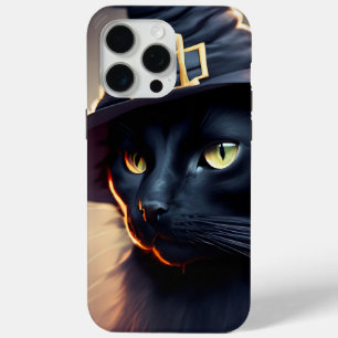 Funda Para iPhone 15 Pro Max Halloween del gato negro